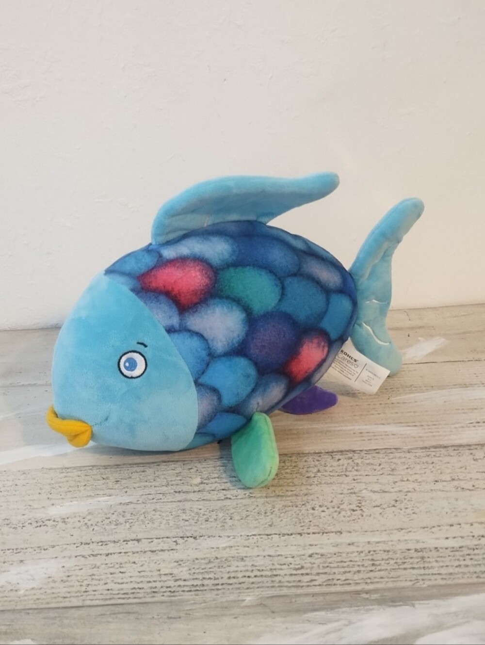 Kohl's cares 1992 Rainbow Fish Yottoy Plush 11" long very good condition